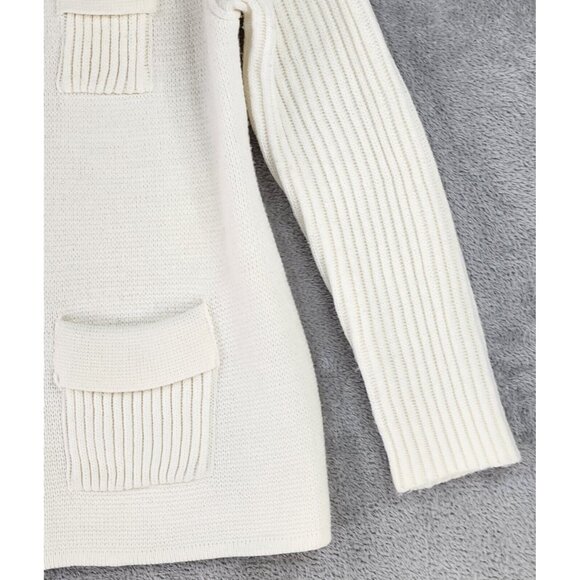 Montgomery Ward Cardigan Womens Size 38 White Knit Button Down Vintage Sweater - Picture 7 of 9